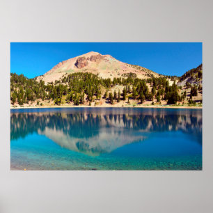 Reflections On Lake Helen, Lassen Volcanic Poster