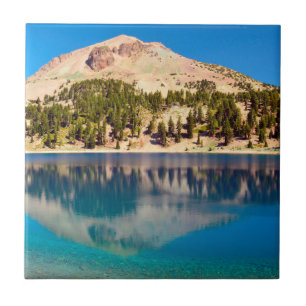 Reflections On Lake Helen, Lassen Volcanic Tile