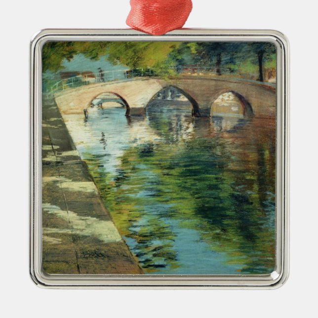 Reflections on the Canal Metal Tree Decoration (Front)
