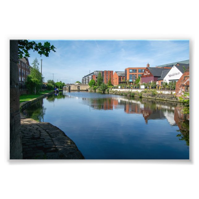 Reflections on the Canal, Wakefield Photo Print (Front)