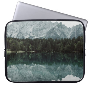 REFLECTIONS ON TREES ON LAKE LAPTOP SLEEVE