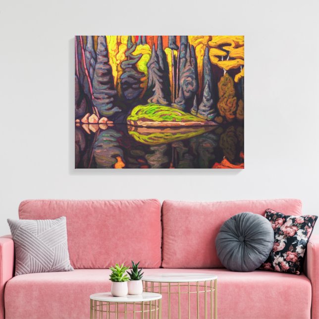 Reflections, Sand Lake, Algoma | Lawren Harris | Canvas Print (Insitu(LivingRoom))