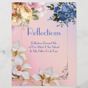 Reflections Title Page Personalised Paper