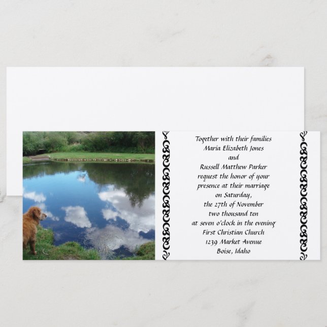 Reflections Wedding Invitations (Front/Back)