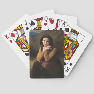 Reflective Beauty (Mignon Pensive) 1869 Bouguereau Playing Cards