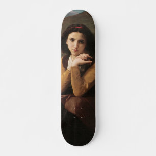 Reflective Beauty (Mignon Pensive) 1869 Bouguereau Skateboard