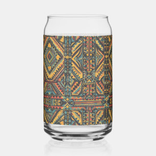 Reflective Blue "Centuries-Old Geometric Elegance" Can Glass