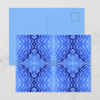 Reflective Blue Waves Modern Abstract Design Art