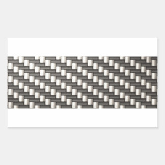 Reflective Carbon Fibre Textured Rectangular Sticker