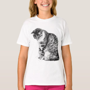 Reflective Cat in Shaded Style T-Shirt