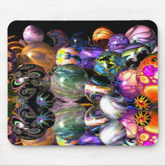 Reflective Fractal Spheres Mouse Mat