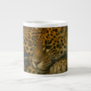 Reflective Jaguar – Serene Wildlife Art Print Large Coffee Mug