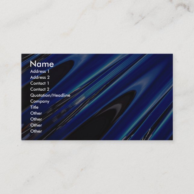 Reflective metal business card (Front)