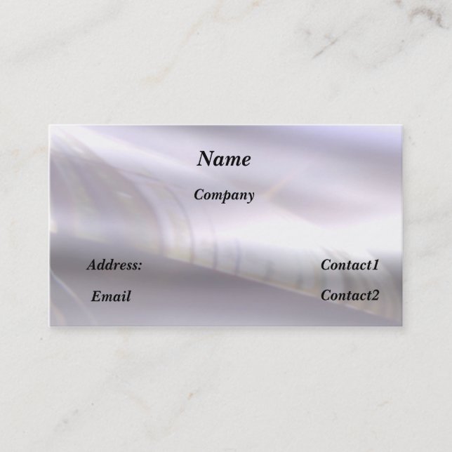 reflective metal effect business card (Front)