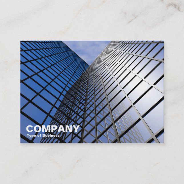 Reflective Office Block Business Card (Front)