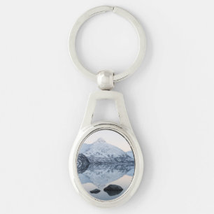 Reflective Portage Lake Key Ring