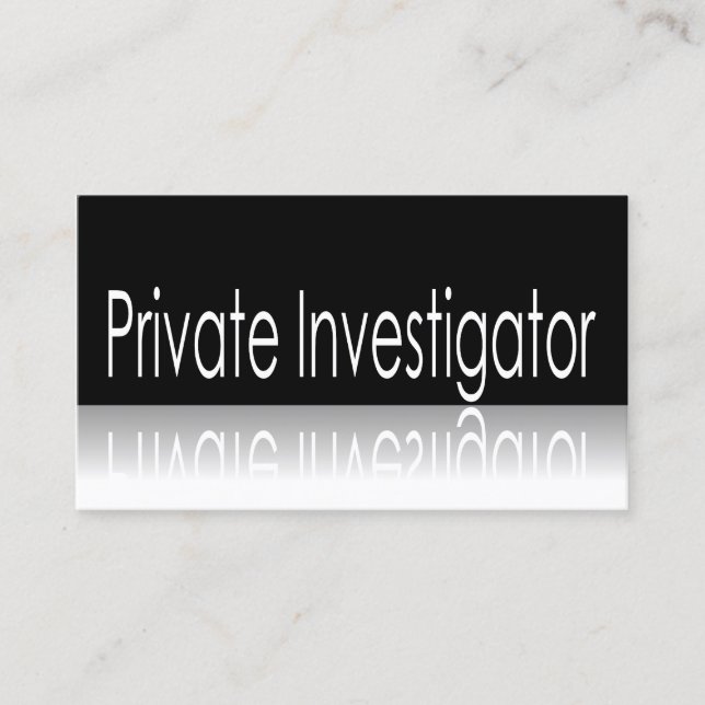 Reflective - Private Investigator - Business Card (Front)
