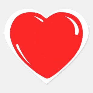 Reflective Red Heart Heart Sticker