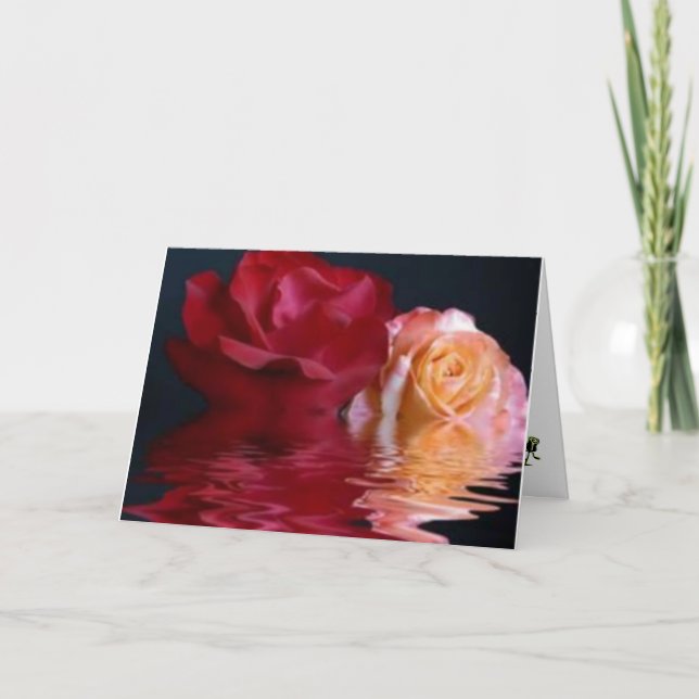 Reflective Rose Greeting Card (Front)