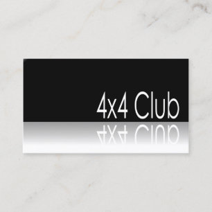 Reflective Text - 4x4 Club - Promo Business Card