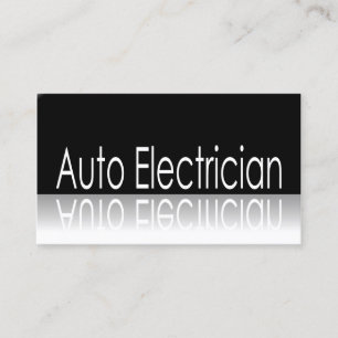 Reflective Text - Auto Electrician - Business Card