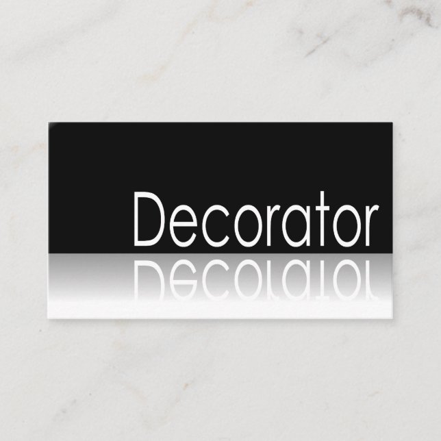Reflective Text - Decorator - Business Card (Front)