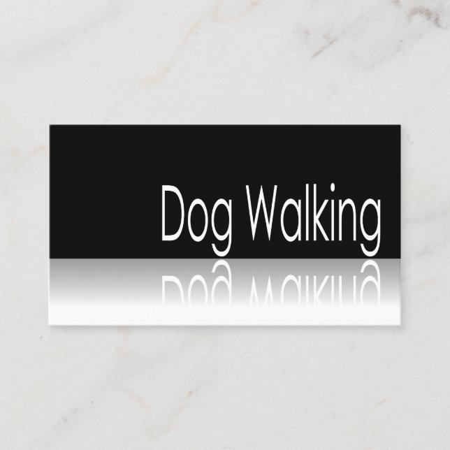 Reflective Text - Dog Walking - Business Card (Front)