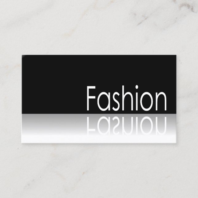 Reflective Text - Fashion - Business Card (Front)