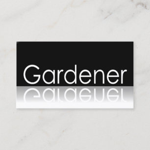 Reflective Text - Gardener - Business Card