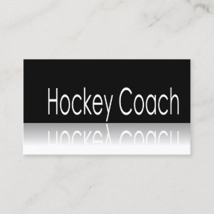 Reflective Text - Hockey Coach - Business Card