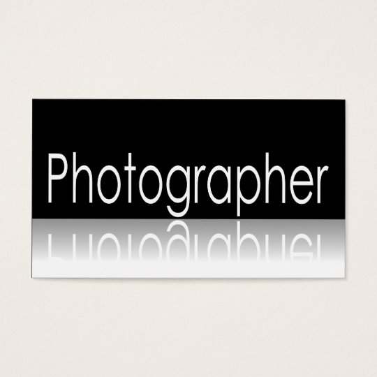 Reflective Text - Photographer - Business Card