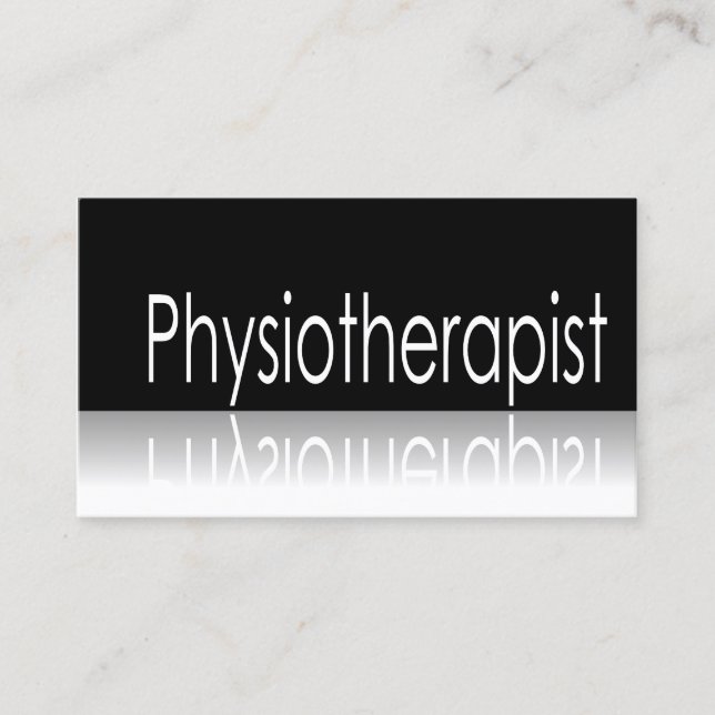 Reflective Text - Physiotherapist - Business Card (Front)