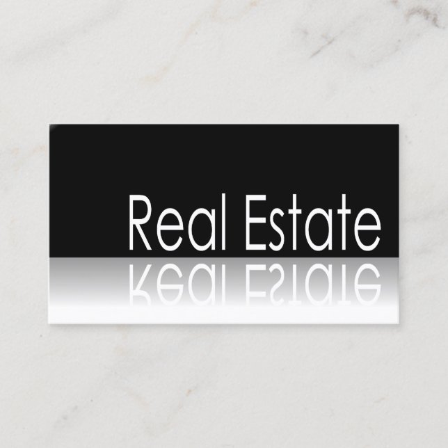 Reflective Text - Real Estate - Business Card (Front)
