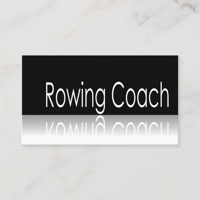 Reflective Text - Rowing Coach - Business Card (Front)
