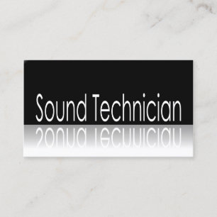 Reflective Text - Sound Technician - Business Card