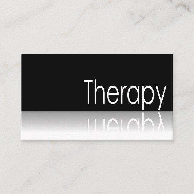 Reflective Text - Therapy - Business Card (Front)