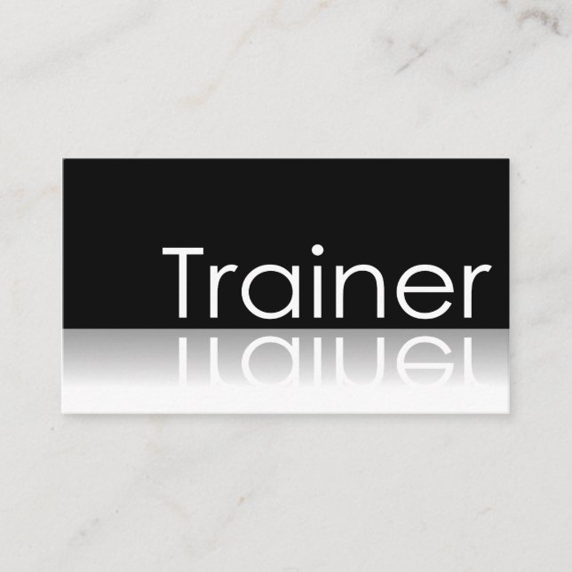 Reflective Text - Trainer - Business Card (Front)