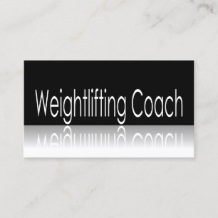Reflective Text - Weightlifting Coach Business Card