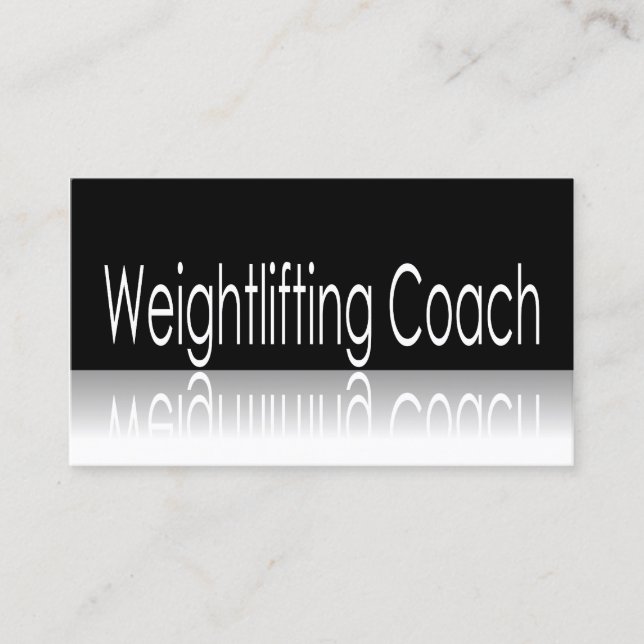 Reflective Text - Weightlifting Coach Business Card (Front)