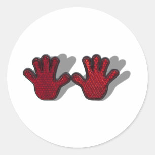 ReflectiveHands062710shadows Classic Round Sticker