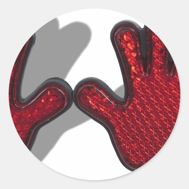 ReflectiveHands062710shadows Classic Round Sticker (Front)