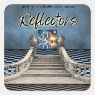 Reflector Human Design Chequerboard  Square Sticker