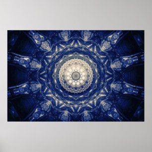 Reflex Reactor Blue Biomechanical Dystopian Design Poster