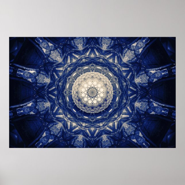 Reflex Reactor Blue Biomechanical Dystopian Design Poster (Front)