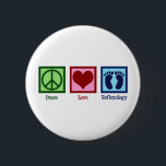 Reflexologist Peace Love Reflexology Foot Massage 6 Cm Round Badge<br><div class="desc">Peace Love Reflexology. A cute zone therapy gift for a reflexologist who uses reflex points on the feet,  hands,  or ears.</div>