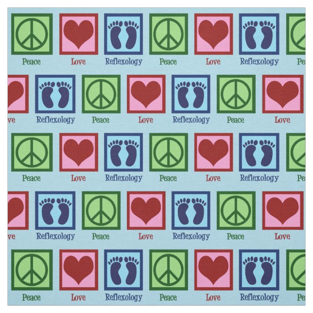 Reflexologist Peace Love Reflexology Foot Massage Fabric (Swatch)