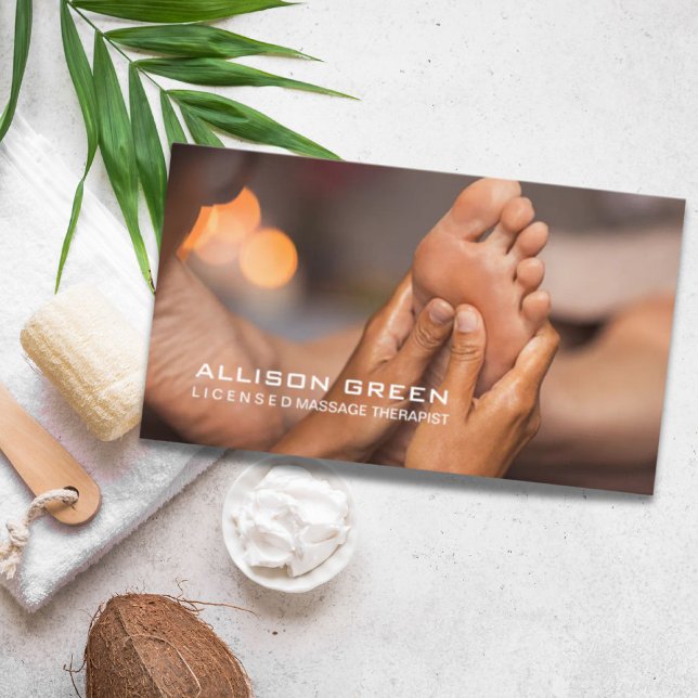Reflexology Acupressure Foot Massage therapist Business Card (Reflexology Acupressure Foot Massage therapist Business Card)