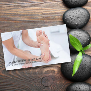 Reflexology Acupressure Foot Massage therapist Business Card