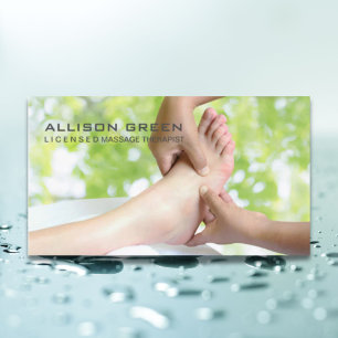 Reflexology Acupressure Foot Massage therapist Business Card