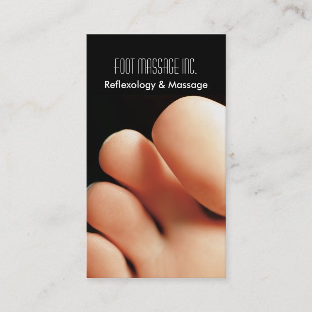 reflexology and foot massage business card (Front)